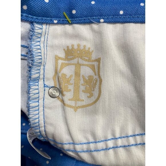 Talbots Signature Slim Crop Blue and White Polka Dots Pants Size 6P/28 - Picture 8 of 9